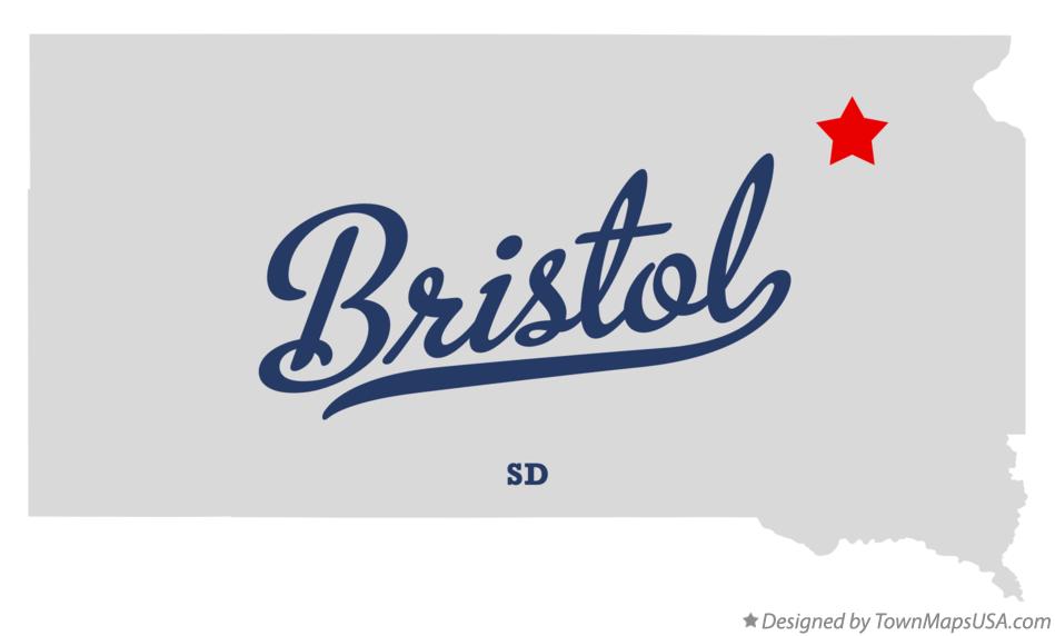 Map of Bristol South Dakota SD
