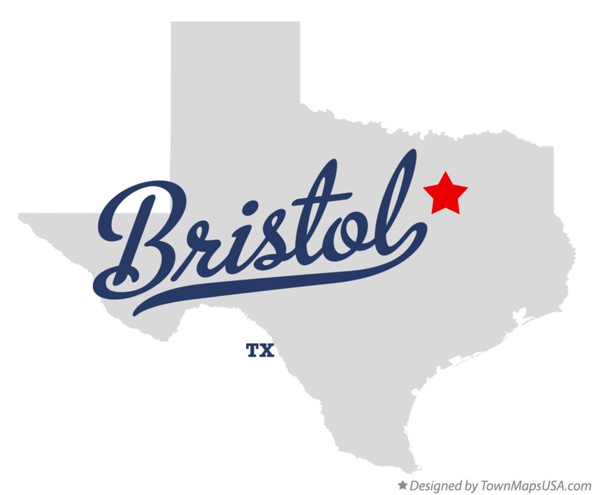Map of Bristol Texas TX