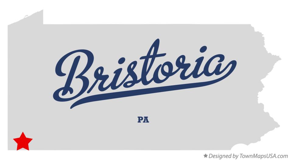 Map of Bristoria Pennsylvania PA