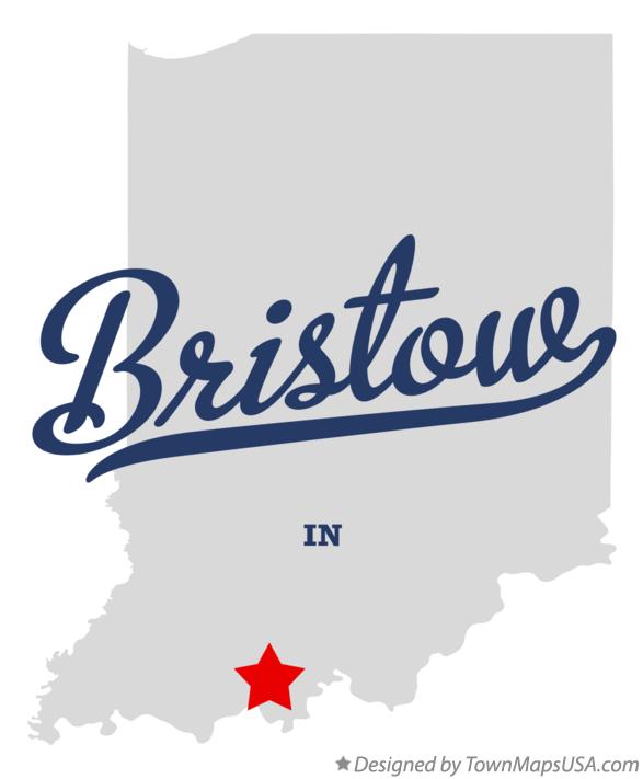 Map of Bristow Indiana IN