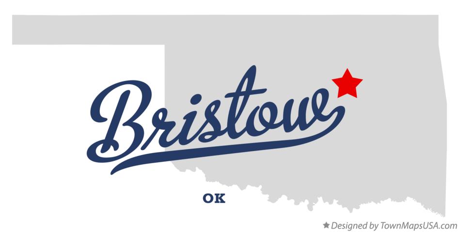 Map of Bristow Oklahoma OK