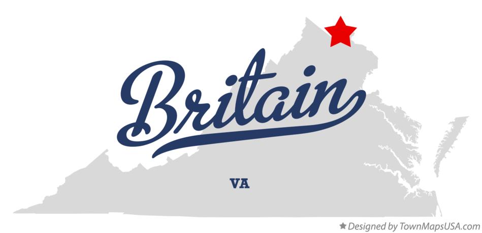 Map of Britain Virginia VA