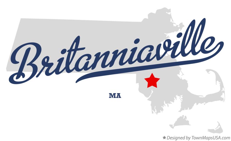 Map of Britanniaville Massachusetts MA