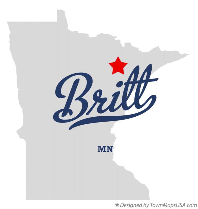 Map of Britt Minnesota MN