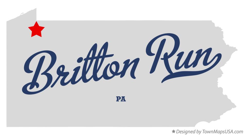 Map of Britton Run Pennsylvania PA