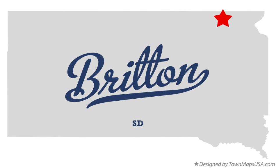 Map of Britton South Dakota SD