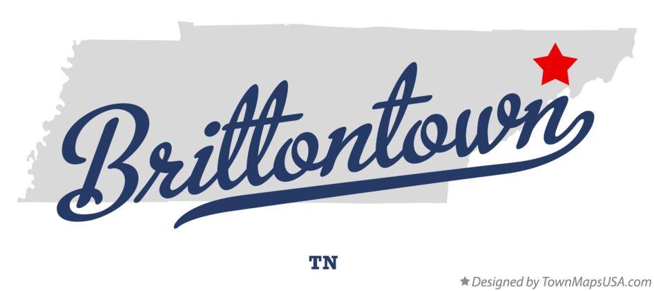 Map of Brittontown Tennessee TN