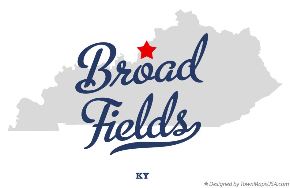 Map of Broad Fields Kentucky KY