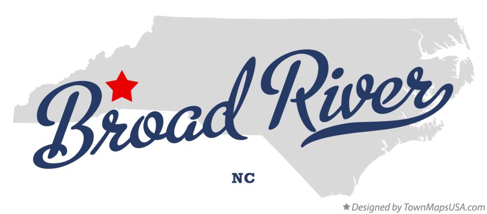 Map of Broad River North Carolina NC