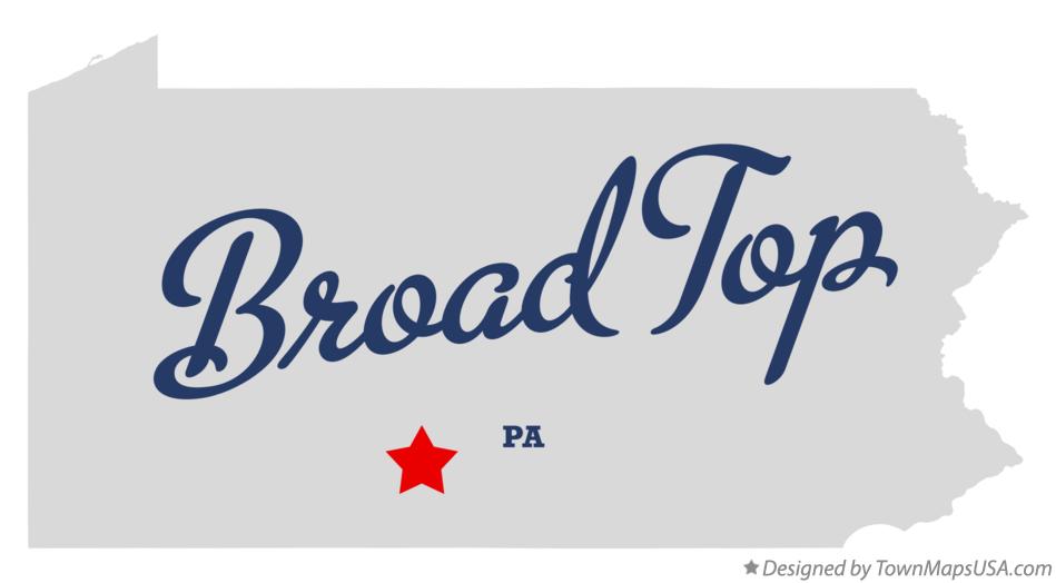 Map of Broad Top Pennsylvania PA