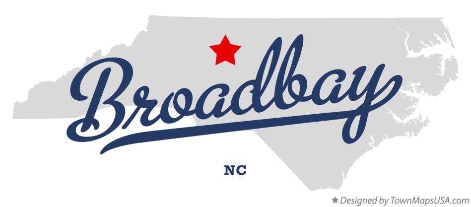 Map of Broadbay North Carolina NC
