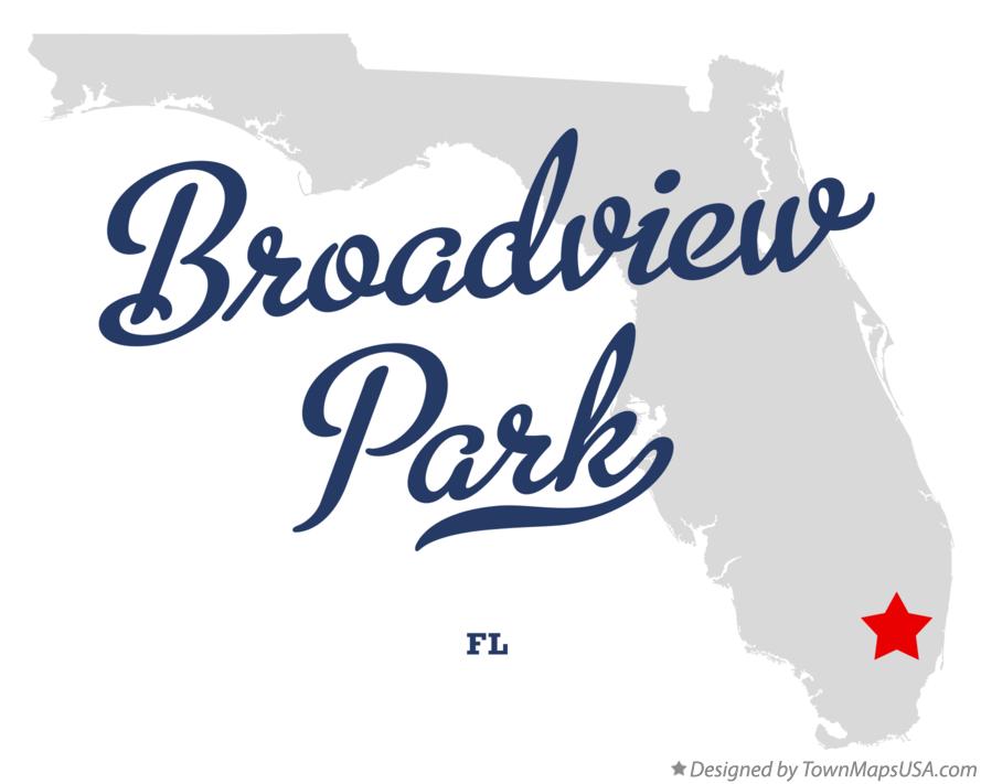 Map of Broadview Park Florida FL