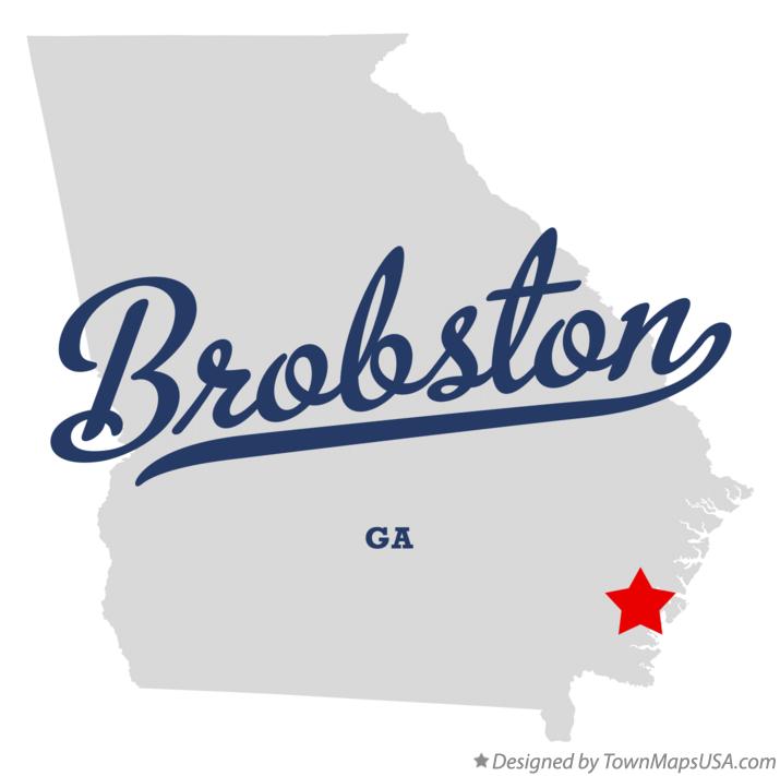 Map of Brobston Georgia GA