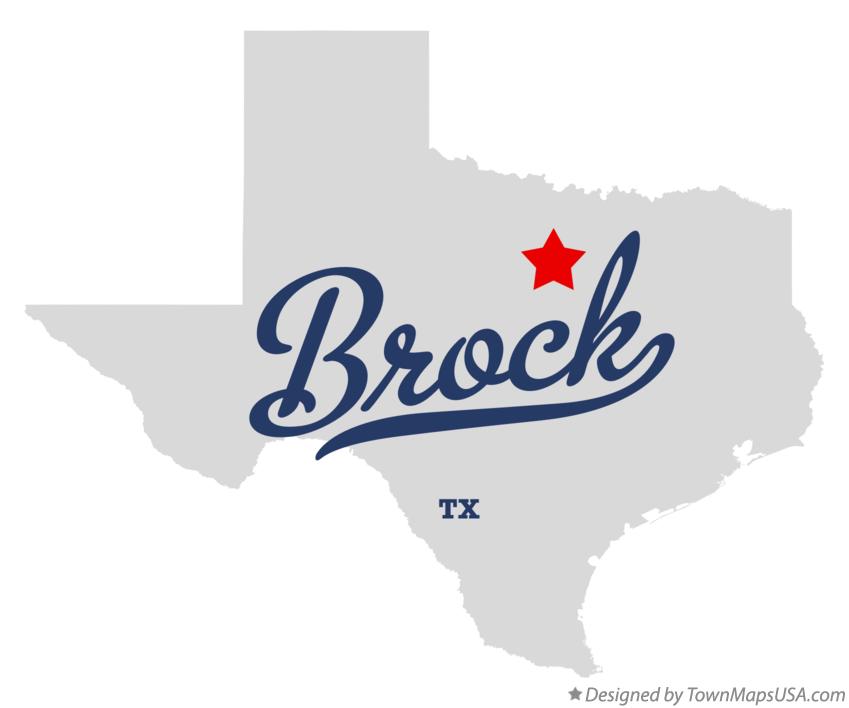 Map of Brock Texas TX
