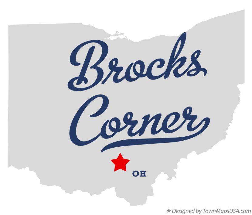 Map of Brocks Corner Ohio OH