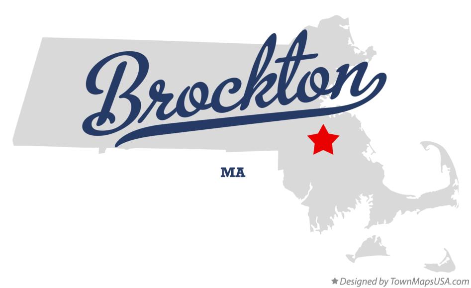 Map of Brockton Massachusetts MA