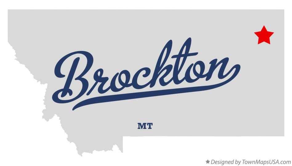 Map of Brockton Montana MT