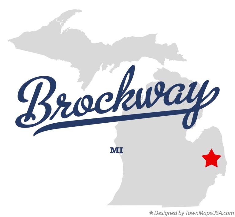 Map of Brockway Michigan MI