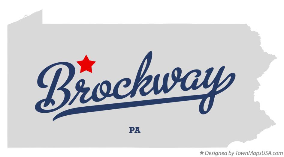 Map of Brockway Pennsylvania PA