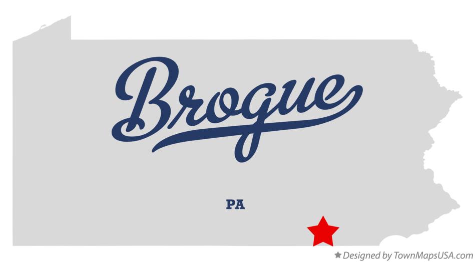 Map of Brogue Pennsylvania PA