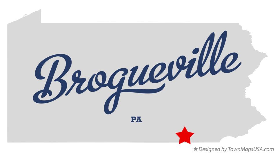 Map of Brogueville Pennsylvania PA