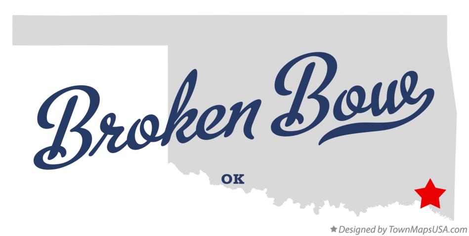 Map of Broken Bow Oklahoma OK