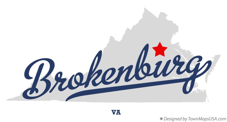 Map of Brokenburg Virginia VA