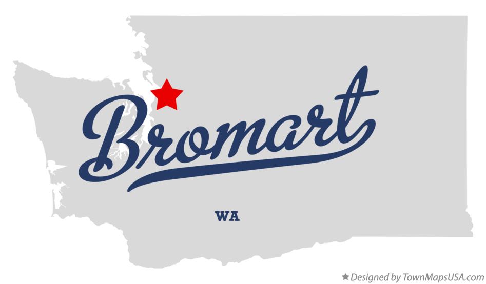 Map of Bromart Washington WA