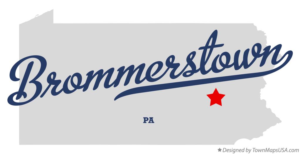 Map of Brommerstown Pennsylvania PA