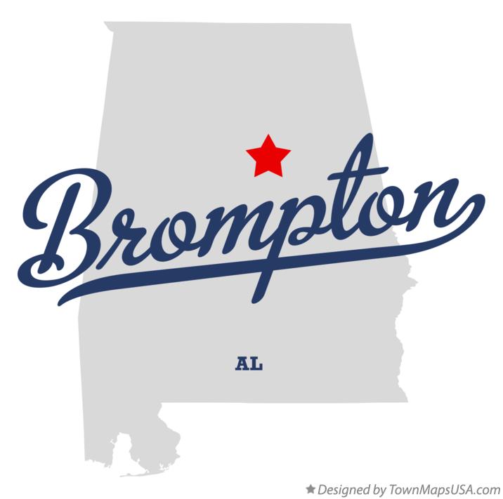Map of Brompton Alabama AL