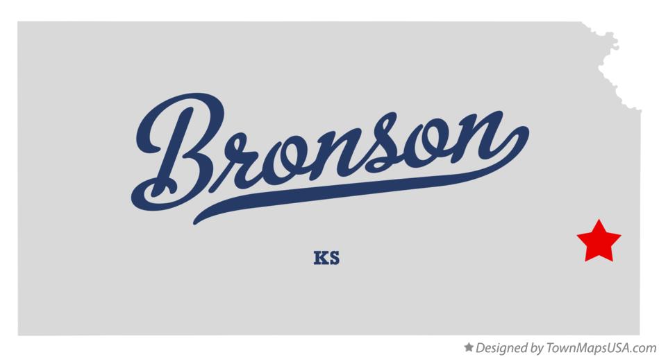 Map of Bronson Kansas KS