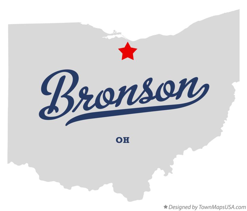 Map of Bronson Ohio OH