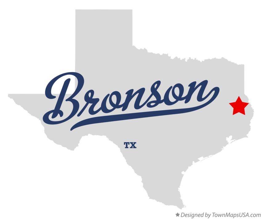 Map of Bronson Texas TX