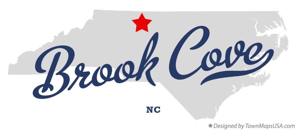 Map of Brook Cove North Carolina NC