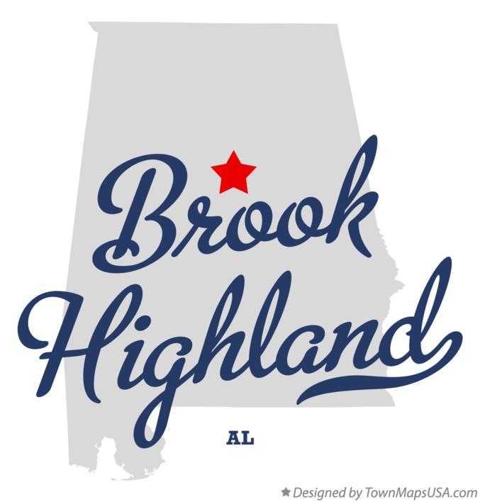 Map of Brook Highland Alabama AL