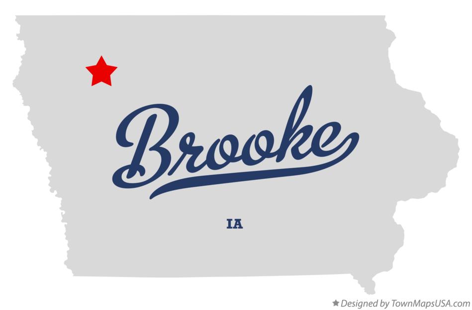 Map of Brooke Iowa IA