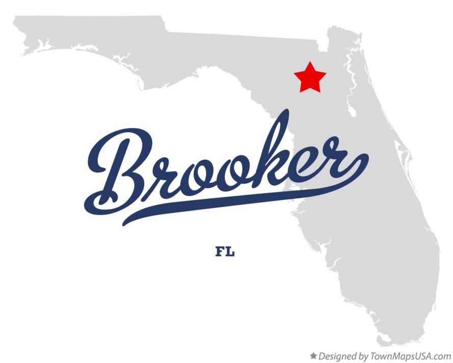 Map of Brooker Florida FL