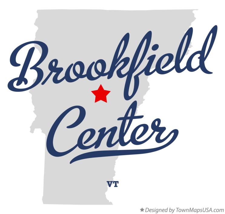 Map of Brookfield Center Vermont VT