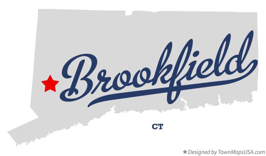 Map of Brookfield Connecticut CT