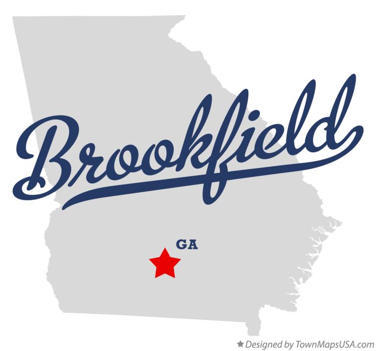 Map of Brookfield Georgia GA