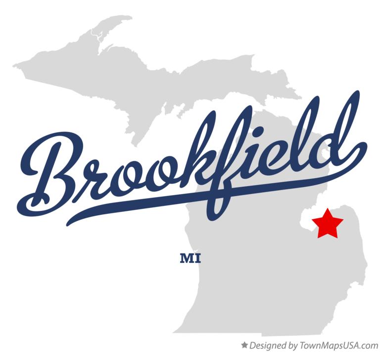 Map of Brookfield Michigan MI