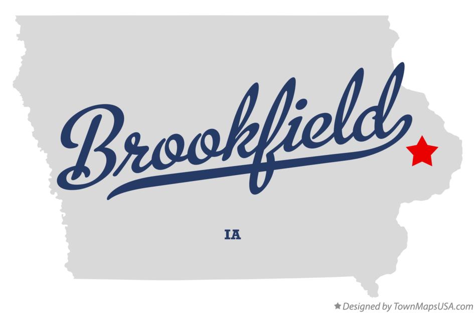 Map of Brookfield Iowa IA