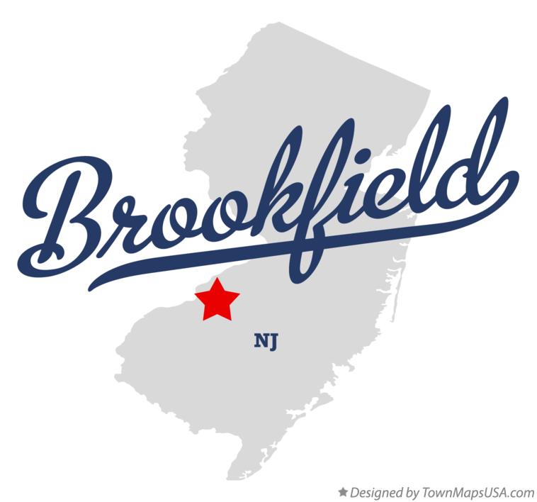 Map of Brookfield New Jersey NJ