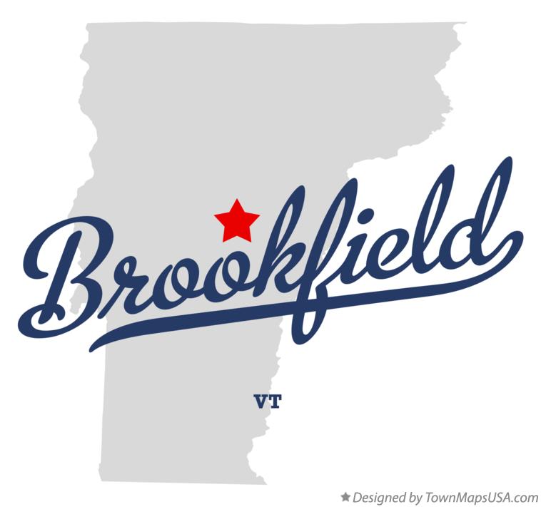 Map of Brookfield Vermont VT