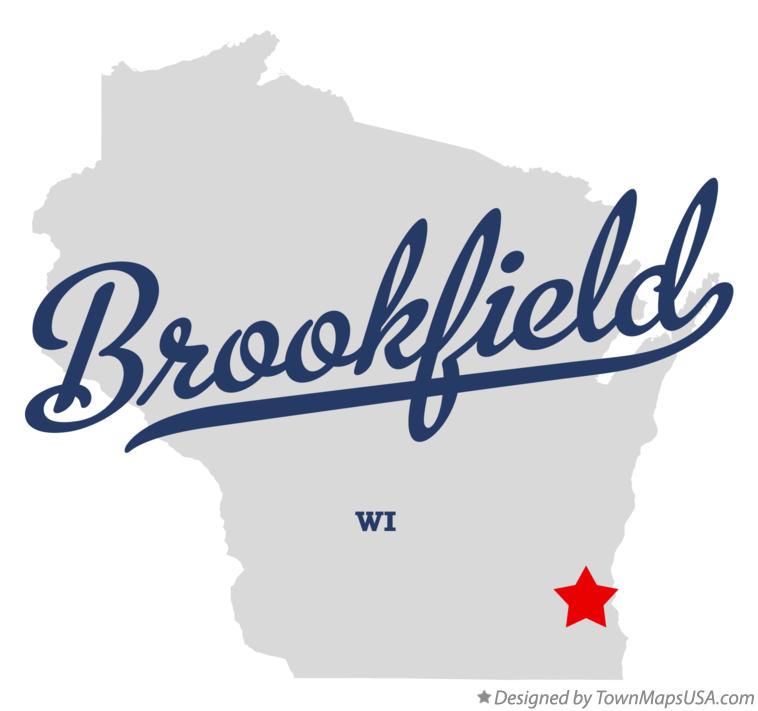 Map of Brookfield Wisconsin WI