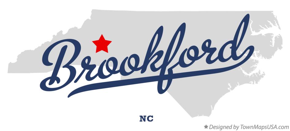 Map of Brookford North Carolina NC