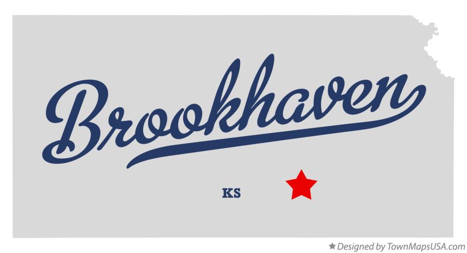 Map of Brookhaven Kansas KS