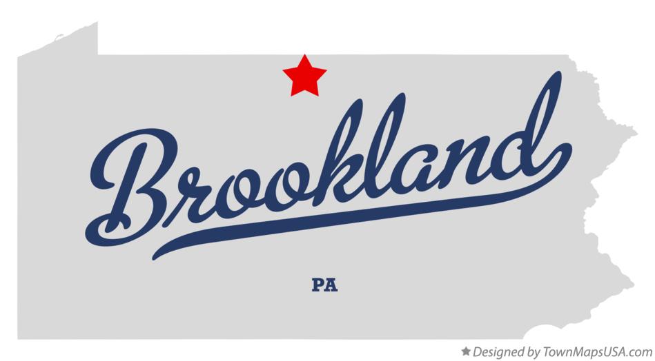 Map of Brookland Pennsylvania PA