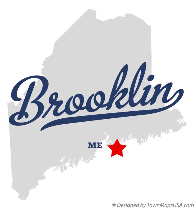 Map of Brooklin Maine ME