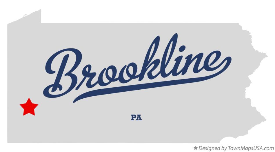 Map of Brookline Pennsylvania PA